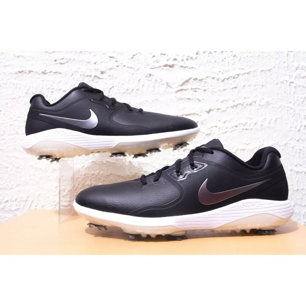 Nike Vapor Pro Mens Size 11W Black Metallic Grey Golf‎ Cleats AQ2196-001